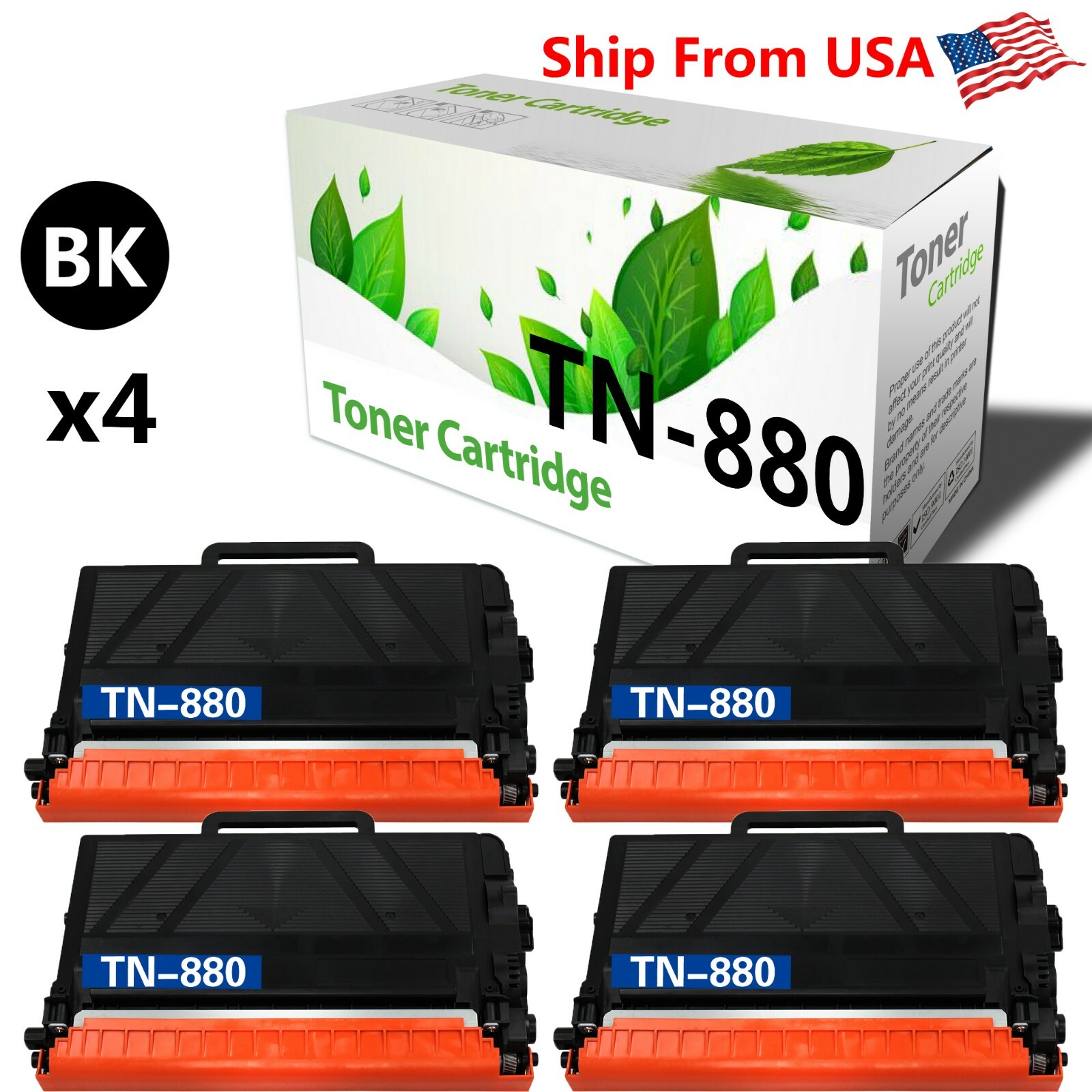 4PK TN-880 TN880 Toner Cartridge for Brother HL-L6200DWT HL-L6250DW MFC-L6900DW