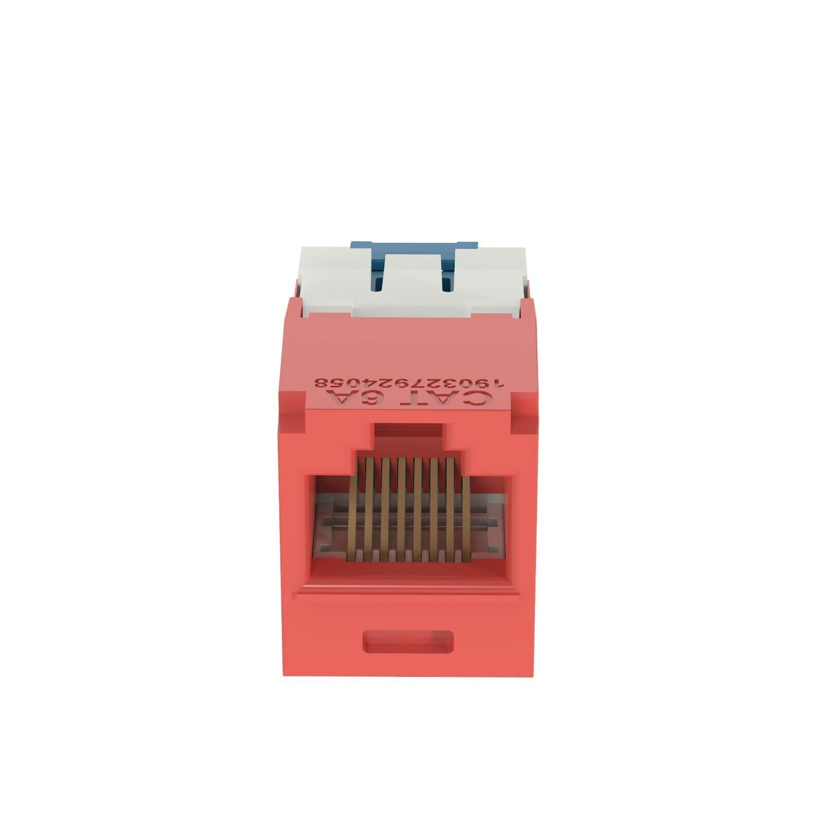 24 Pack) Panduit CJ6X88TGRD Snap in, Mini-Com, TX6A 10Gig Cat 6 Jack Module Red