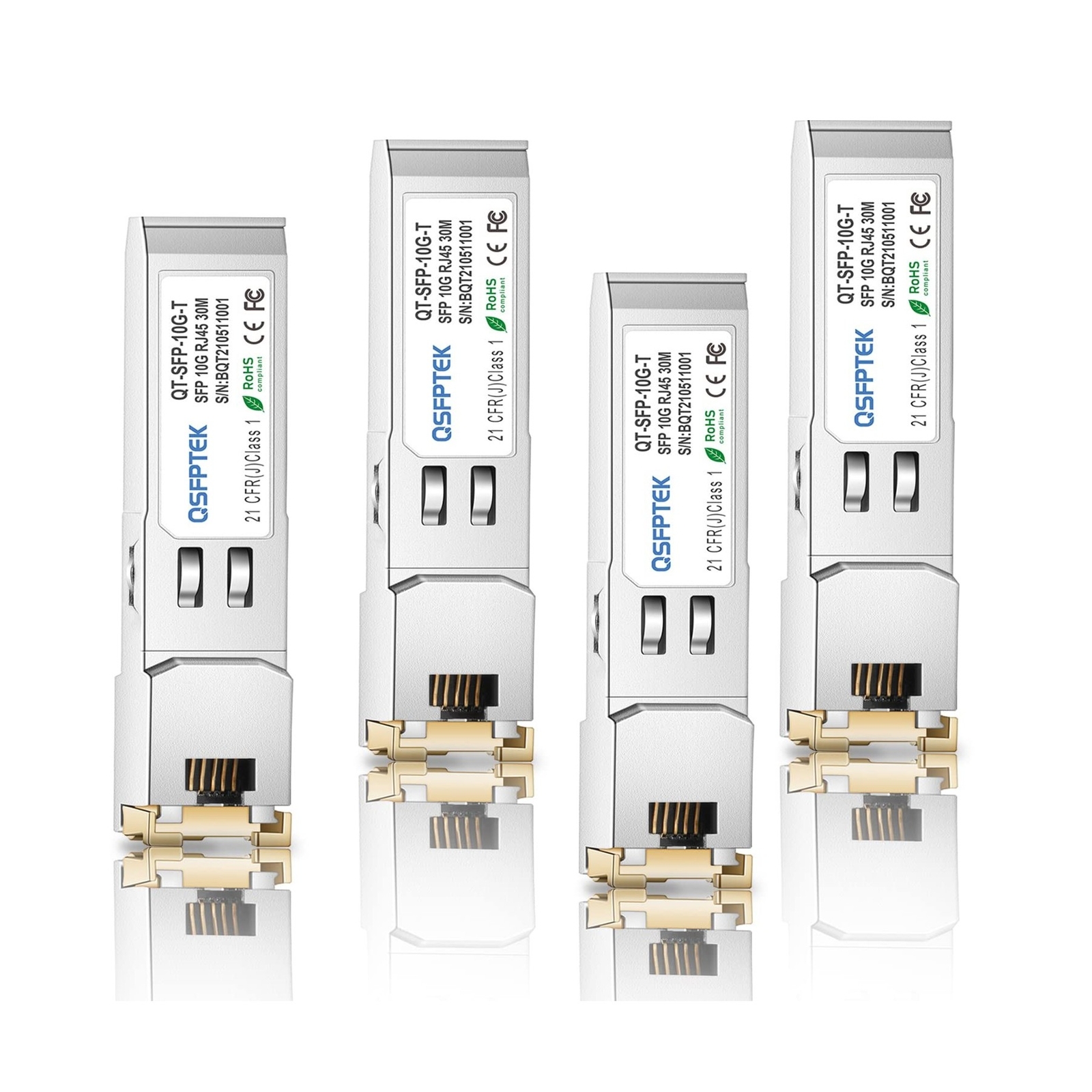 4Pack 10GBASE-T SFP+ to RJ45 Copper Module Mini-GBIC Transceiver for Cisco SF...