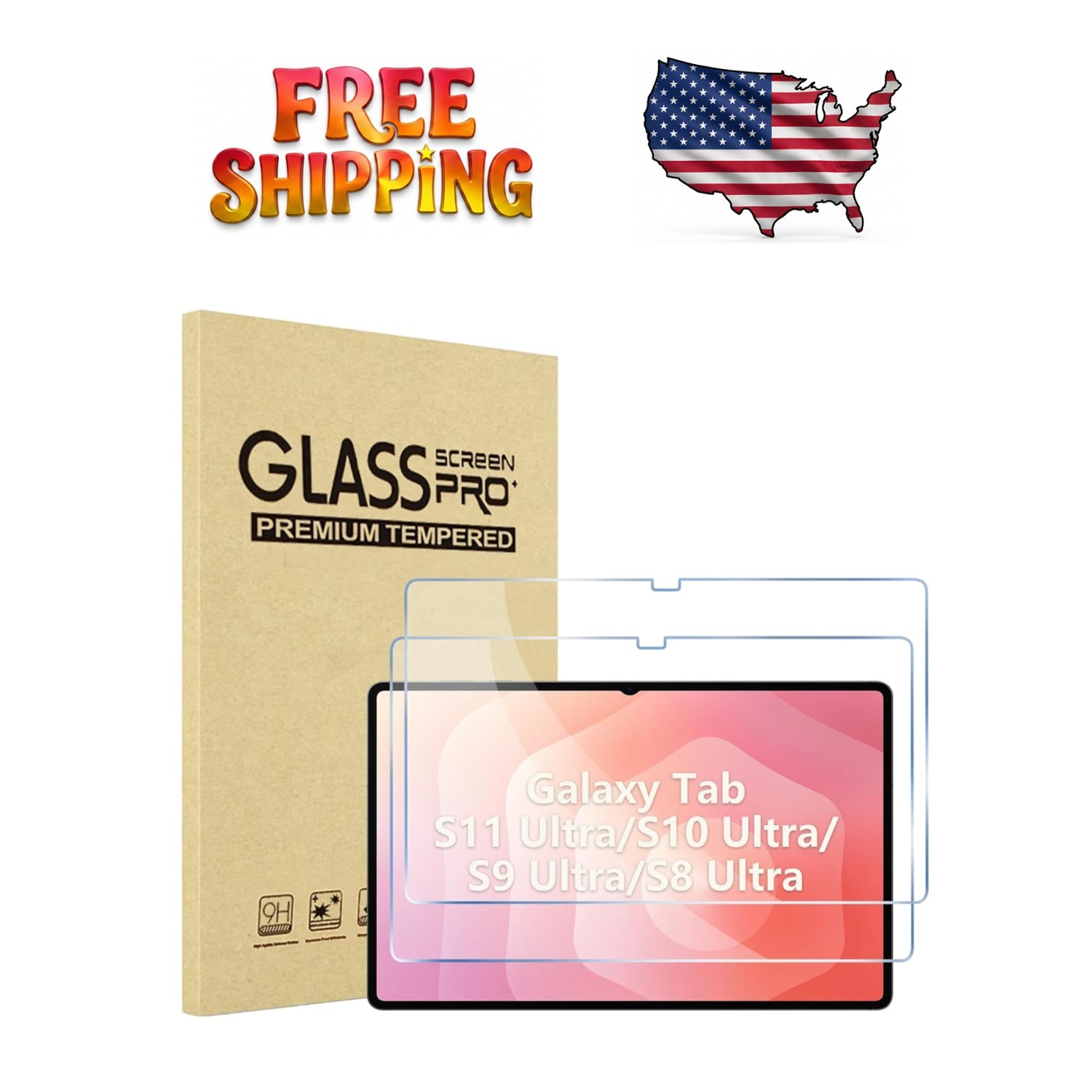 14.6'' Ultra HD Screen Protector Set for Galaxy Tab S11/S10/S9/S8 Ultra - 2 Pack