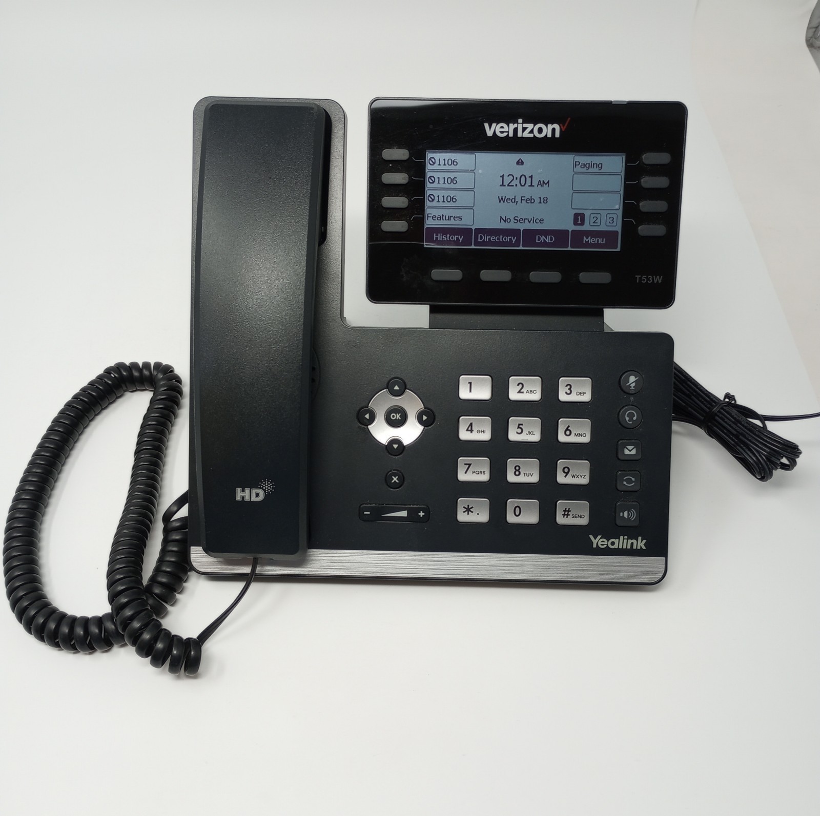 Yealink Prime Business Phone SIP-T53W (Inc. Base, Stand, Receiver, & AC Adapter)