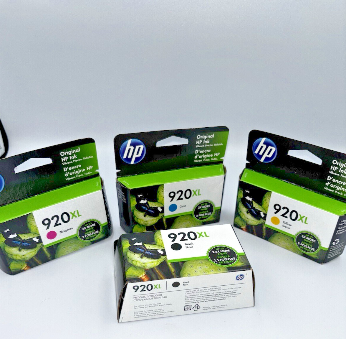 HP Ink 920XL Black & 3 Colors  Genuine NEW Sealed Expired Dates All Working F/S