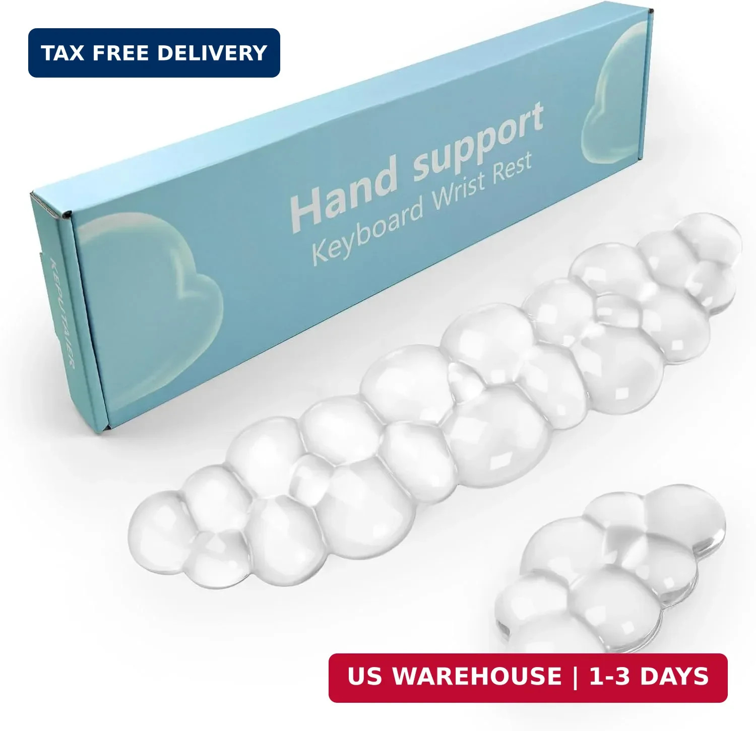Gel Cloud Keyboard and Mouse Wrist Rest, Cute Wrist Support and Arm Support Keyb