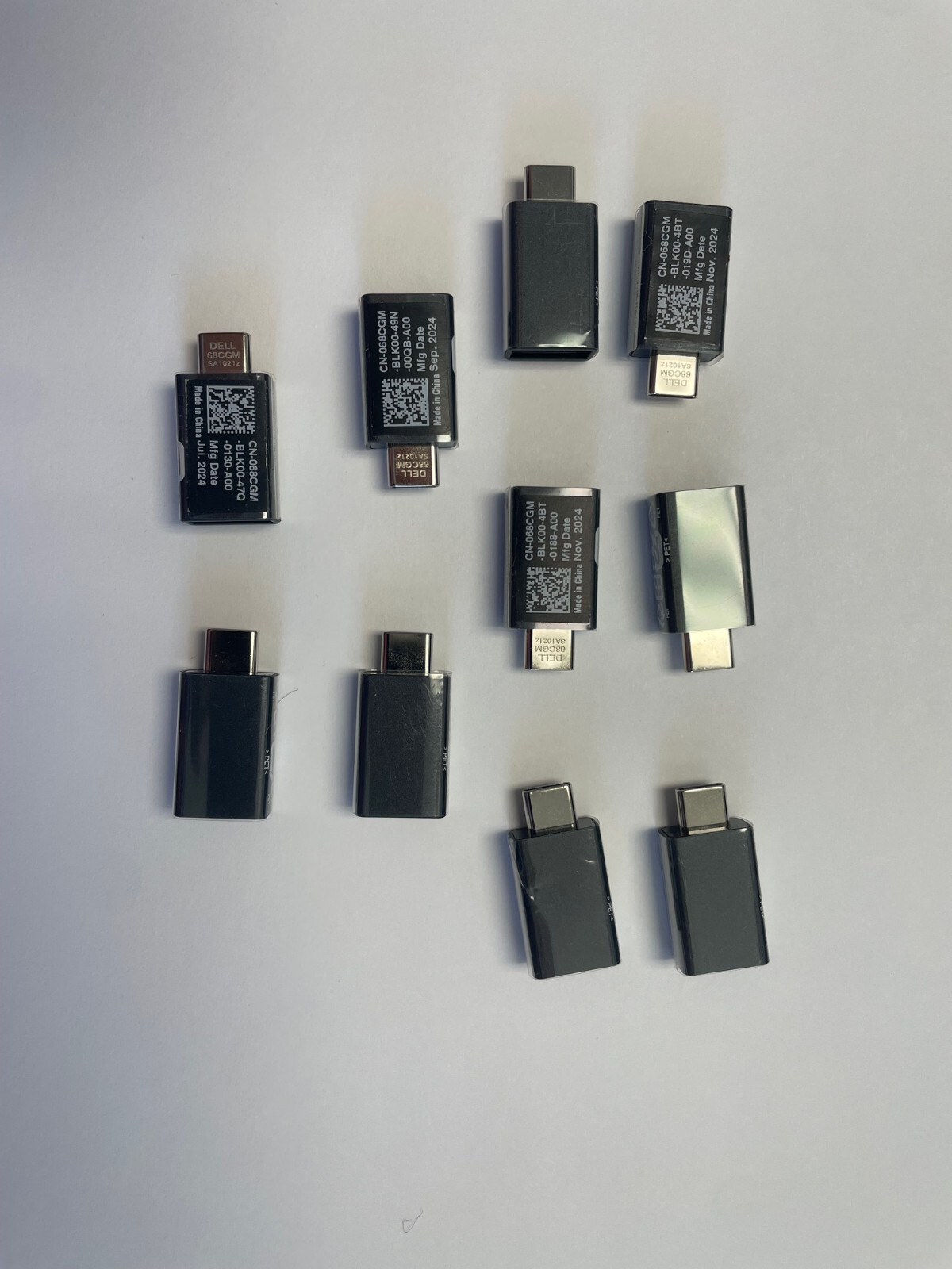 LOT of 10 - Dell USB-C To USB-A Adapter SA1021z 68CGM NEW