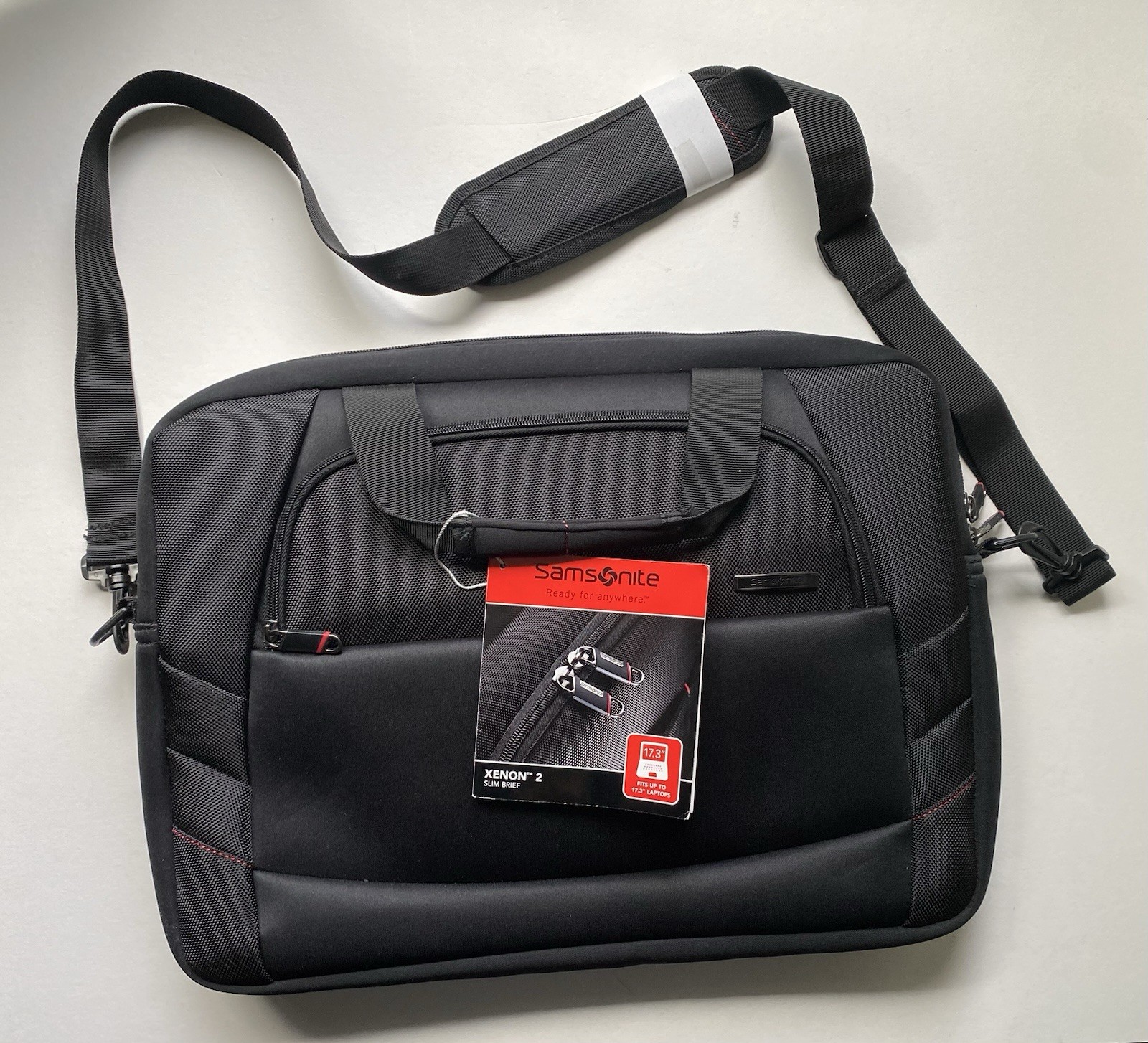 NEW Samsonite Xenon 2 Slim Briefcase Laptop Up To 17.3 Bag Black Messenger