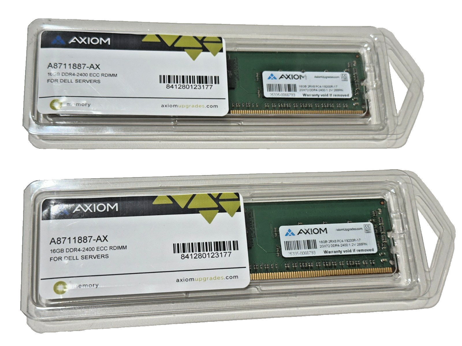 AXIOM A8711887-AX 16GB DDR4-2400 ECC RDIMM FOR DELL (Lot of 2)