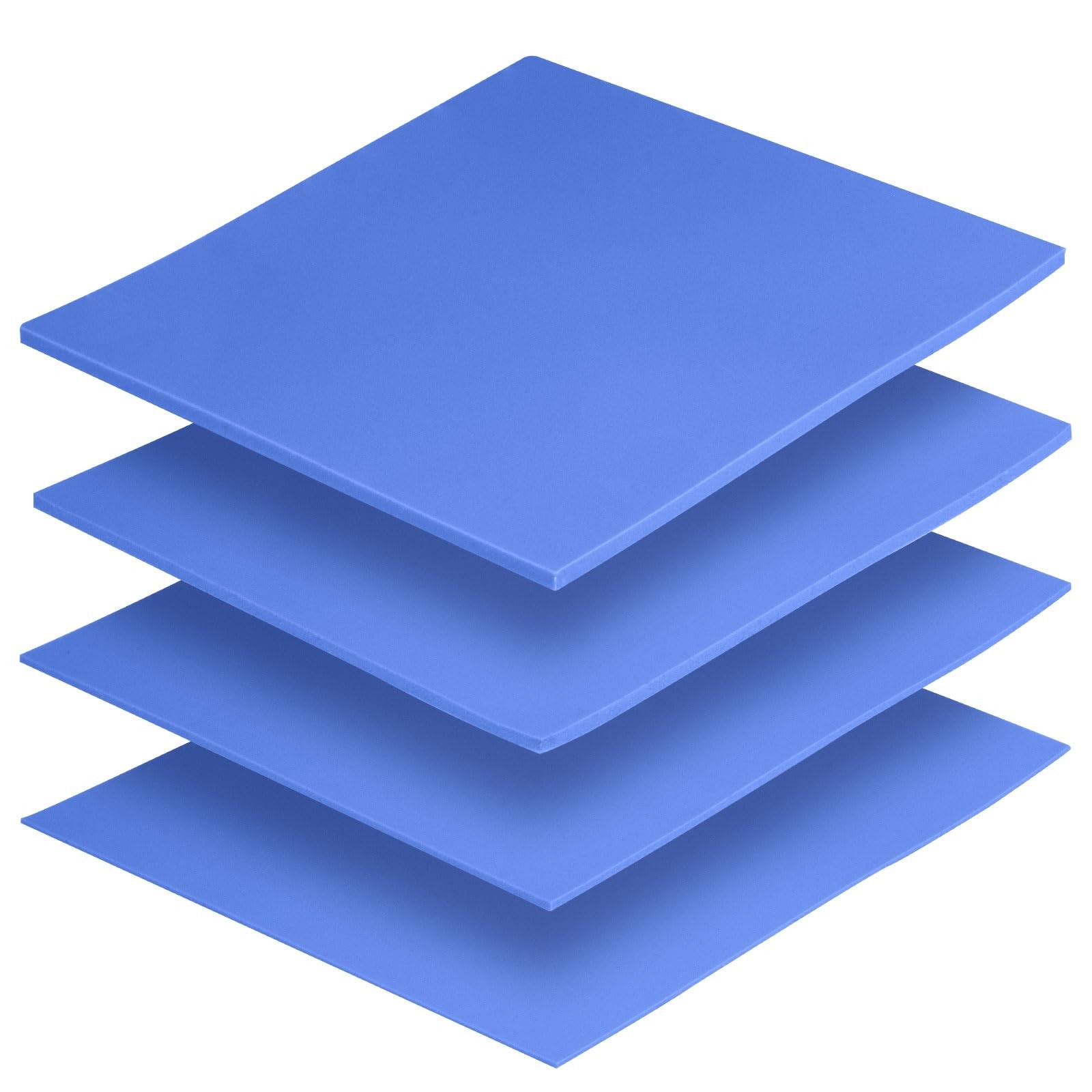 4 Pack Thermal Pad, 100 X 100 Mm X [0.5 Mm + 1 Mm + 1.5 Mm + 2 Mm] Silicone