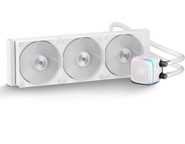 Iota L36 WH AIO CPU Liquid Cooler 360mm with Temp Digital Display,ARGB Aluminum