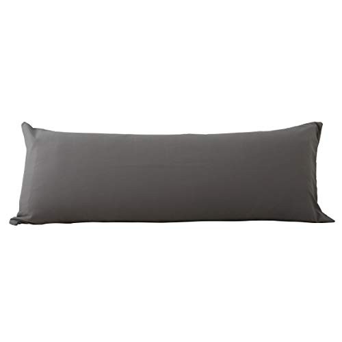  Ultra Soft Microfiber Body Pillow 21"x54" Body Pillow Cover Charcoal Grey