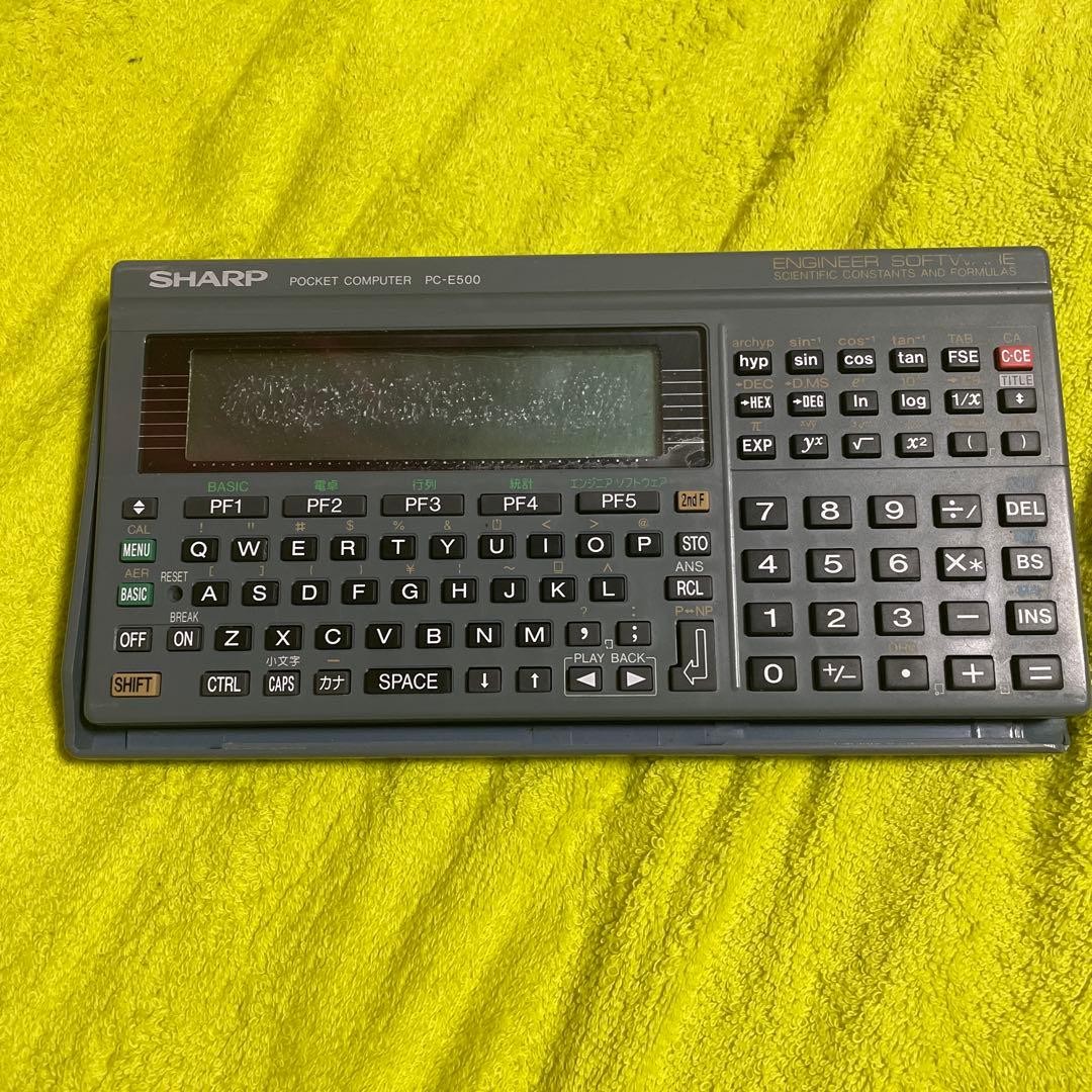 SHARP PC-E500 Pocket Computer Electronic Calculator Black Design Parts H054