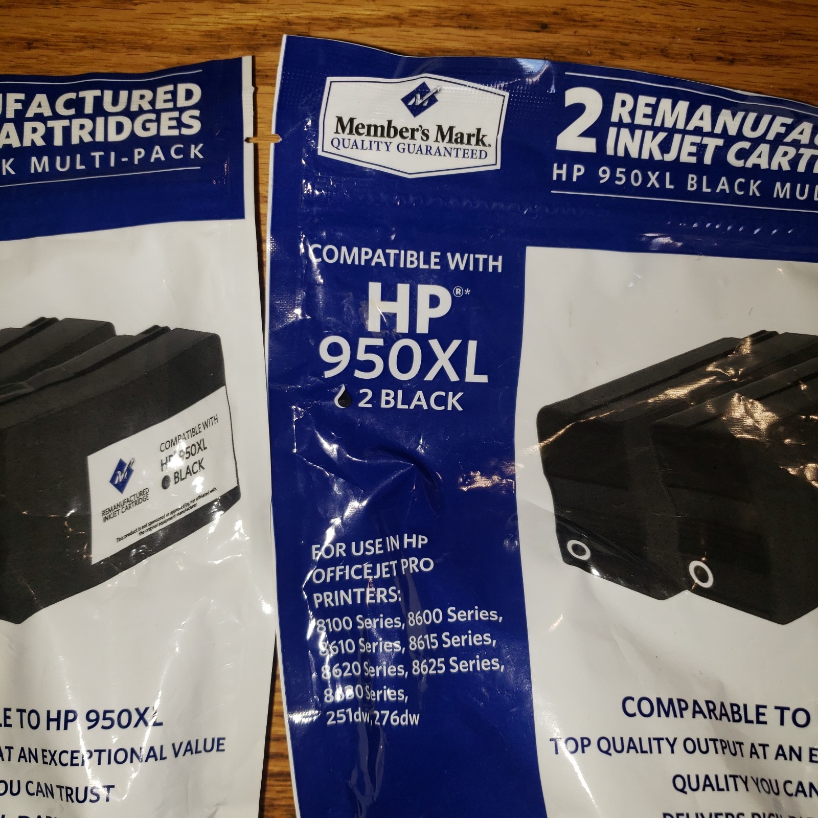 HP 950xl Members Mark  Inkjet Cartridges 4 Black Total