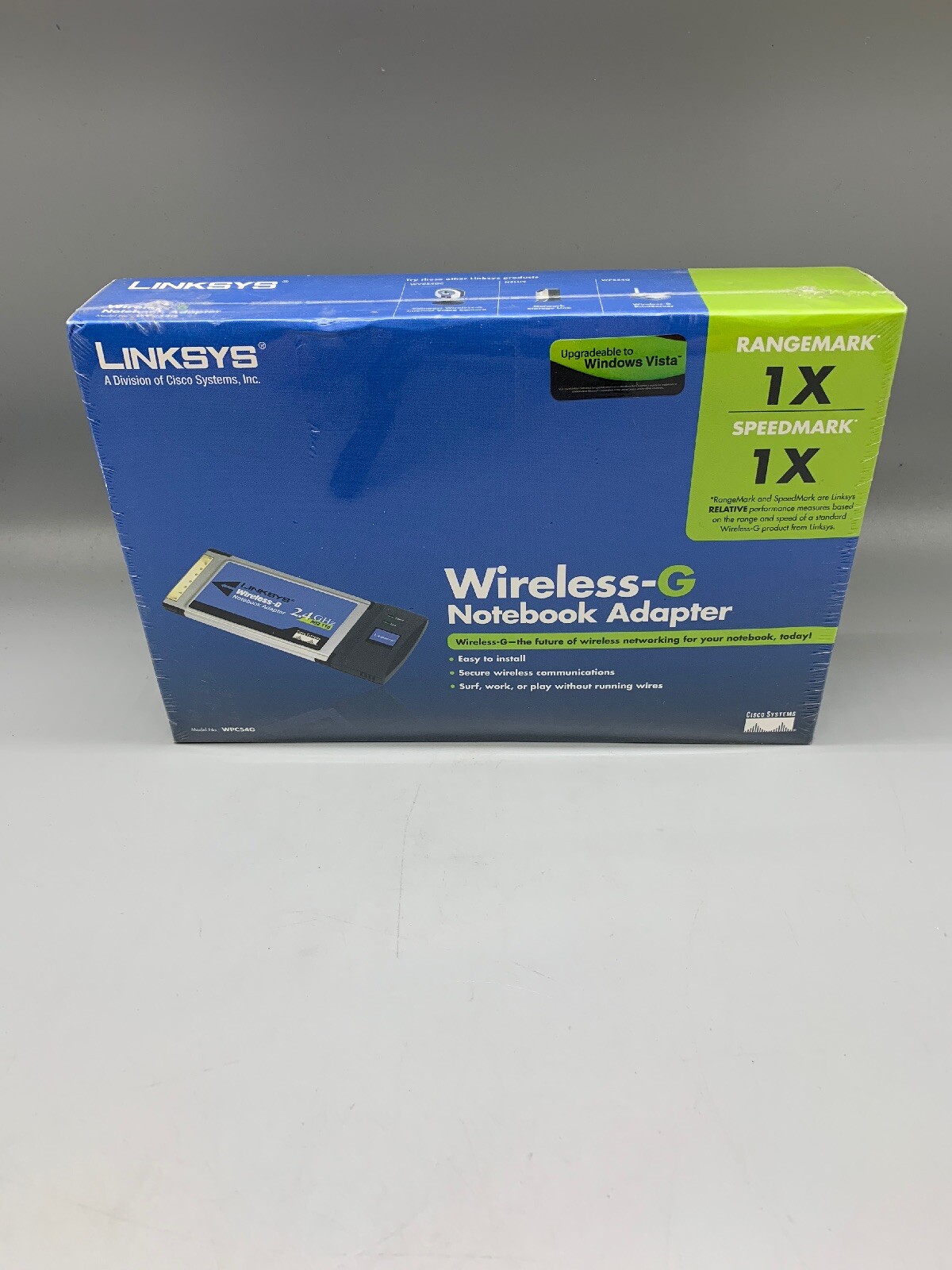Cisco Linksys WPC54G Wireless-G Notebook Adapter, NEW Factory Sealed (R10)