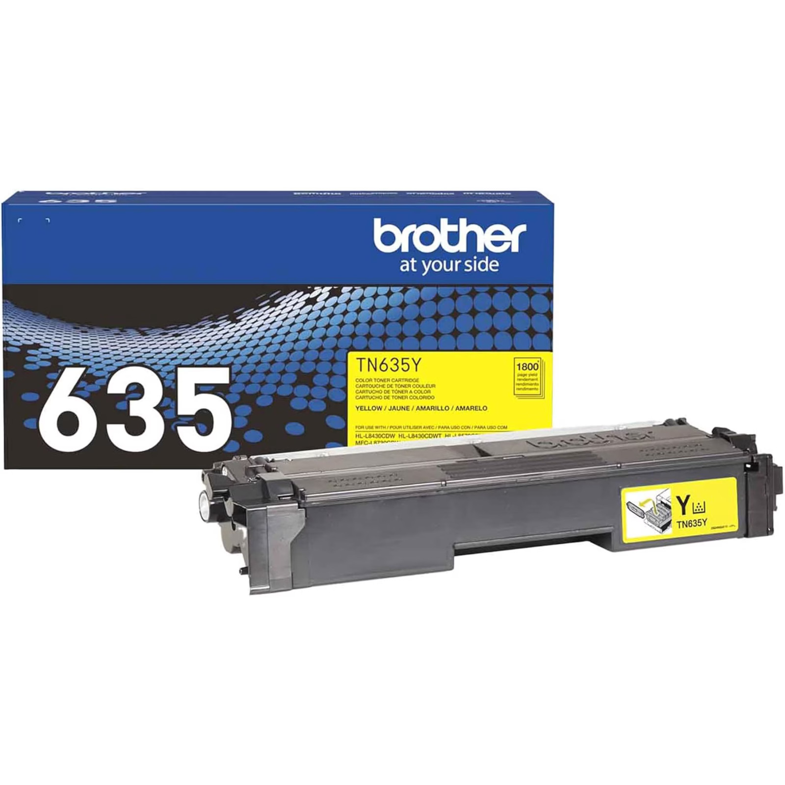 Brother Genuine TN635Y Standard Yield Yellow Toner Cartridge (NEW/SEALED)
