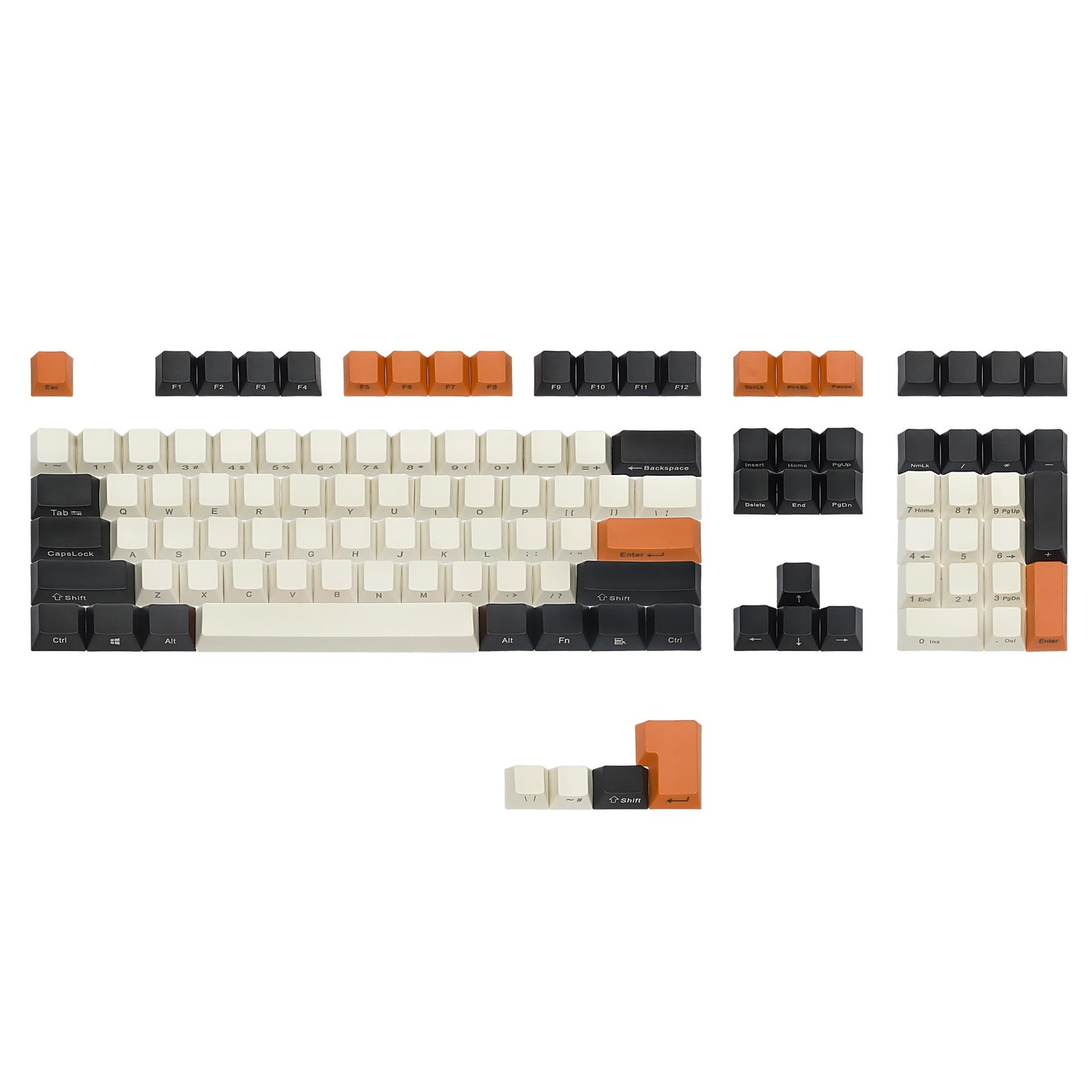 Side Printed Keycaps OEM Profile Thick PBT Cherry MX Mechanical Carbon