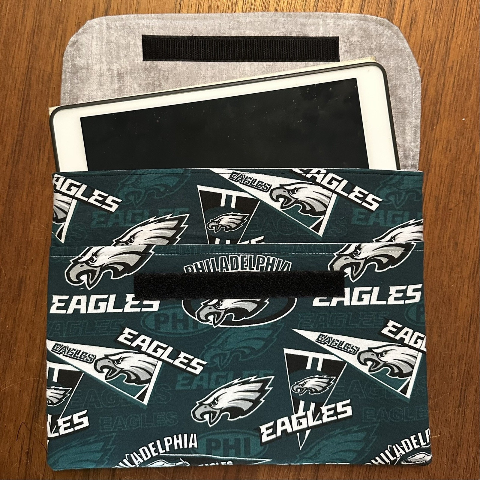 Handmade Fabric Ipad Case Pocket NFL Philadelphia Eagles Print