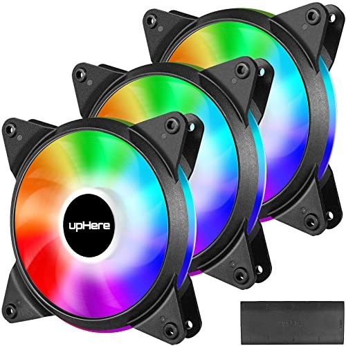 UPHERE 5V 3PC 120MM SILENT PWM INTELLIGENT CONTROL 5V ADDRESSABLE RGB FAN
