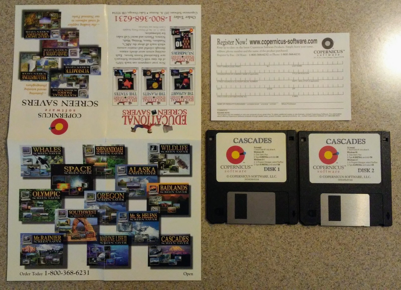 Cascades Mountain Range Screen Saver, Copernicus Software, 1998, Vintage