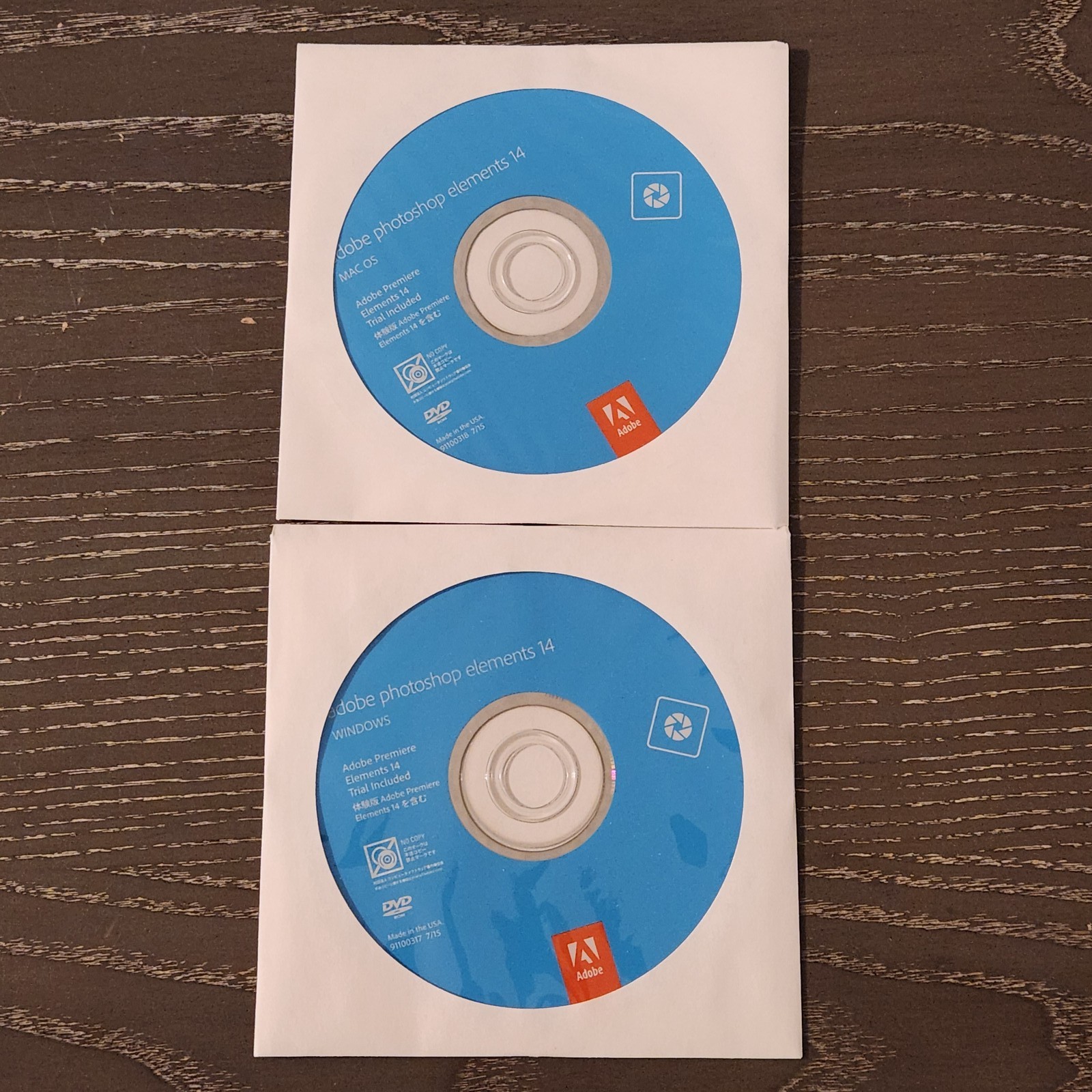 Adobe Photoshop Elements 14 Discs And Serial Number Only - No Box