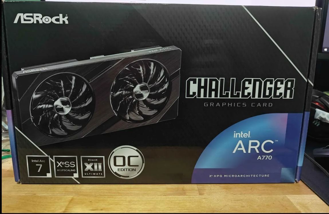 ASRock Challenger OC Intel Arc A770 16GB GDDR6 Graphics Card - Unused, Open box