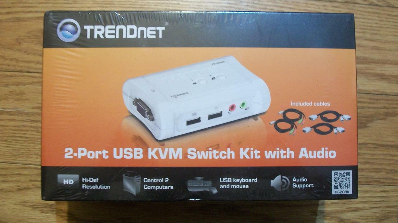 NEW in SEALED BOX TRENDnet  TK (TK209K) 2-Ports External KVM with Audio