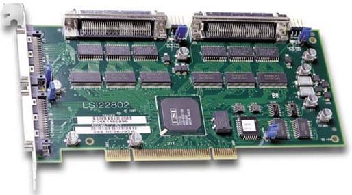 LSI Logic SYM22802 Dual HVD Differential SCSI Card LSI22802