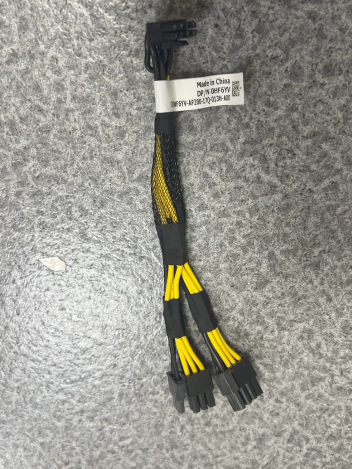 New 1pcs DELL T550 Server GPU Power Cable Single 8-Port Power Cable 0HF6YV HF6YV