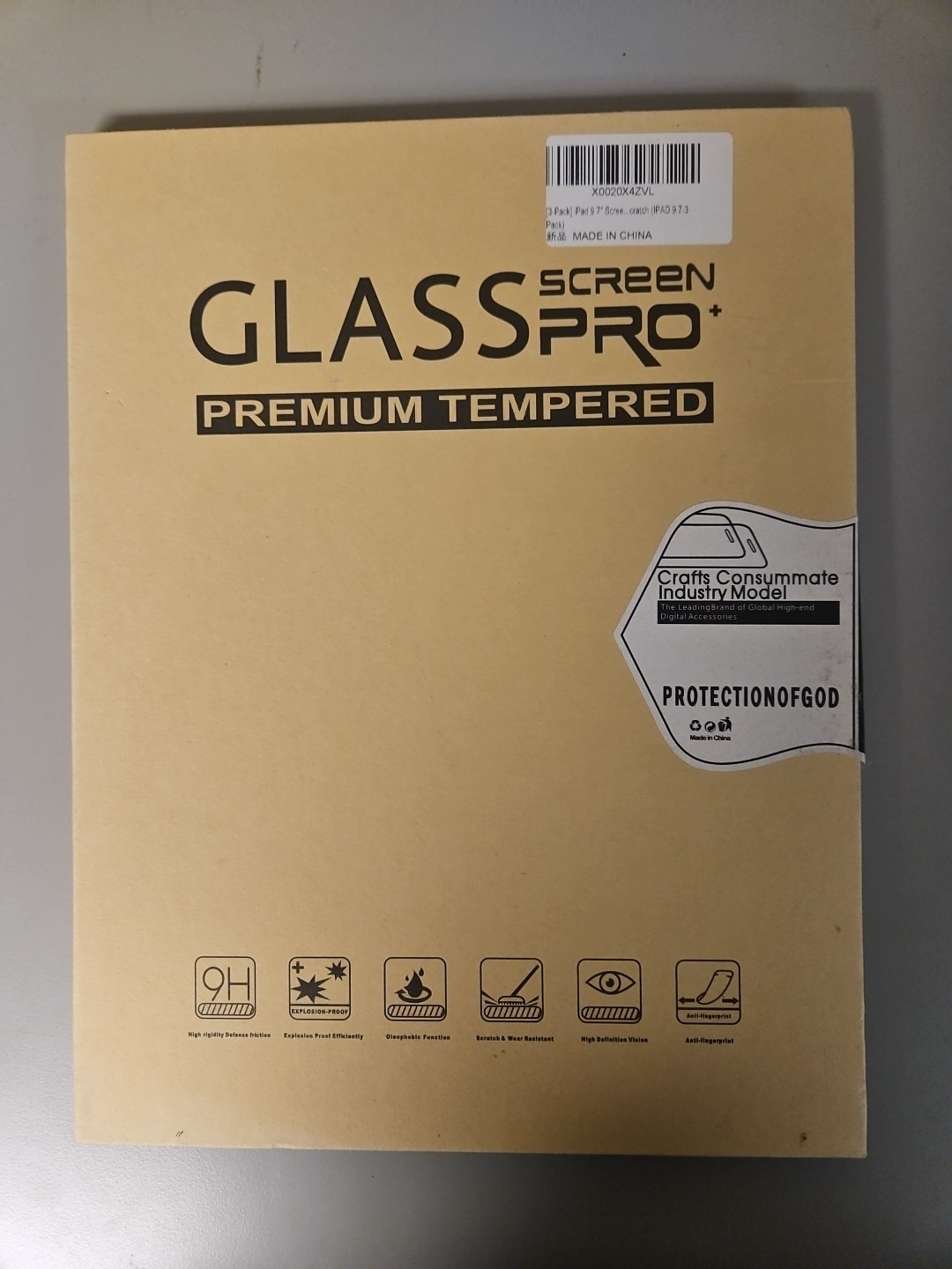 3-Pack or iPad 9.7 Pro 5th 6th Air Air 2nd Gen TEMPERED GLASS Screen Protector