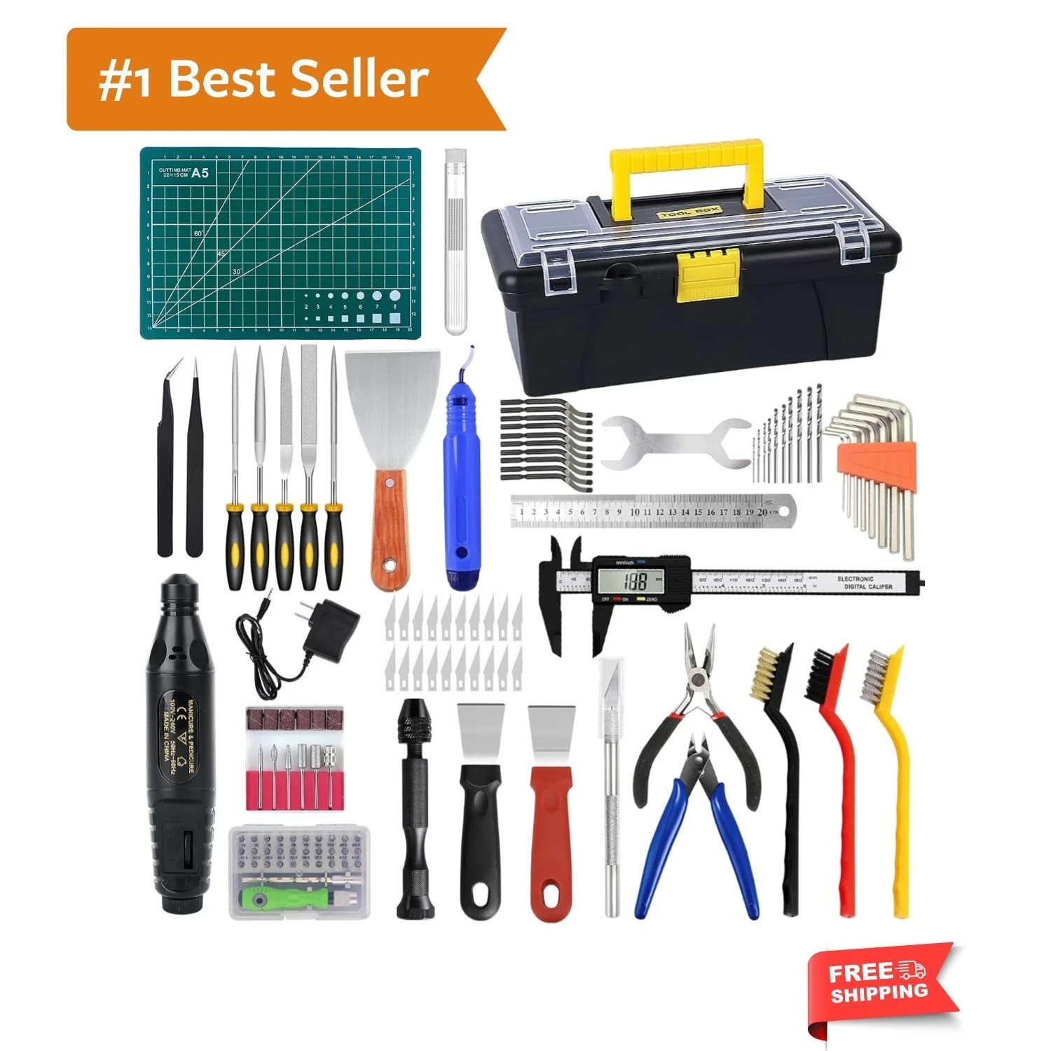135PCS 3D Printer Tools Kit,3D Printer Accessories for 3D Printer Modeler Bas...