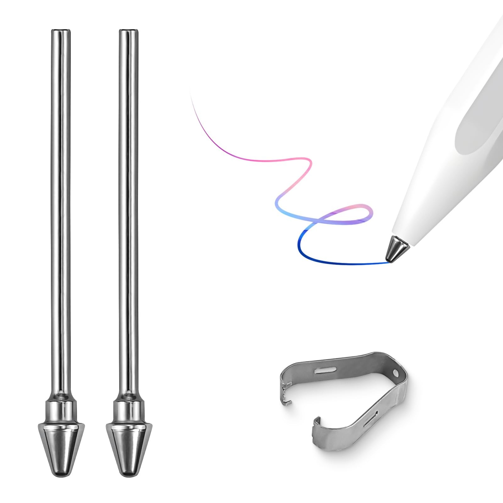 Titanium Alloy Replacement Tips for Galaxy Tab S11 S11 Ultra 2025 S Pen Gray