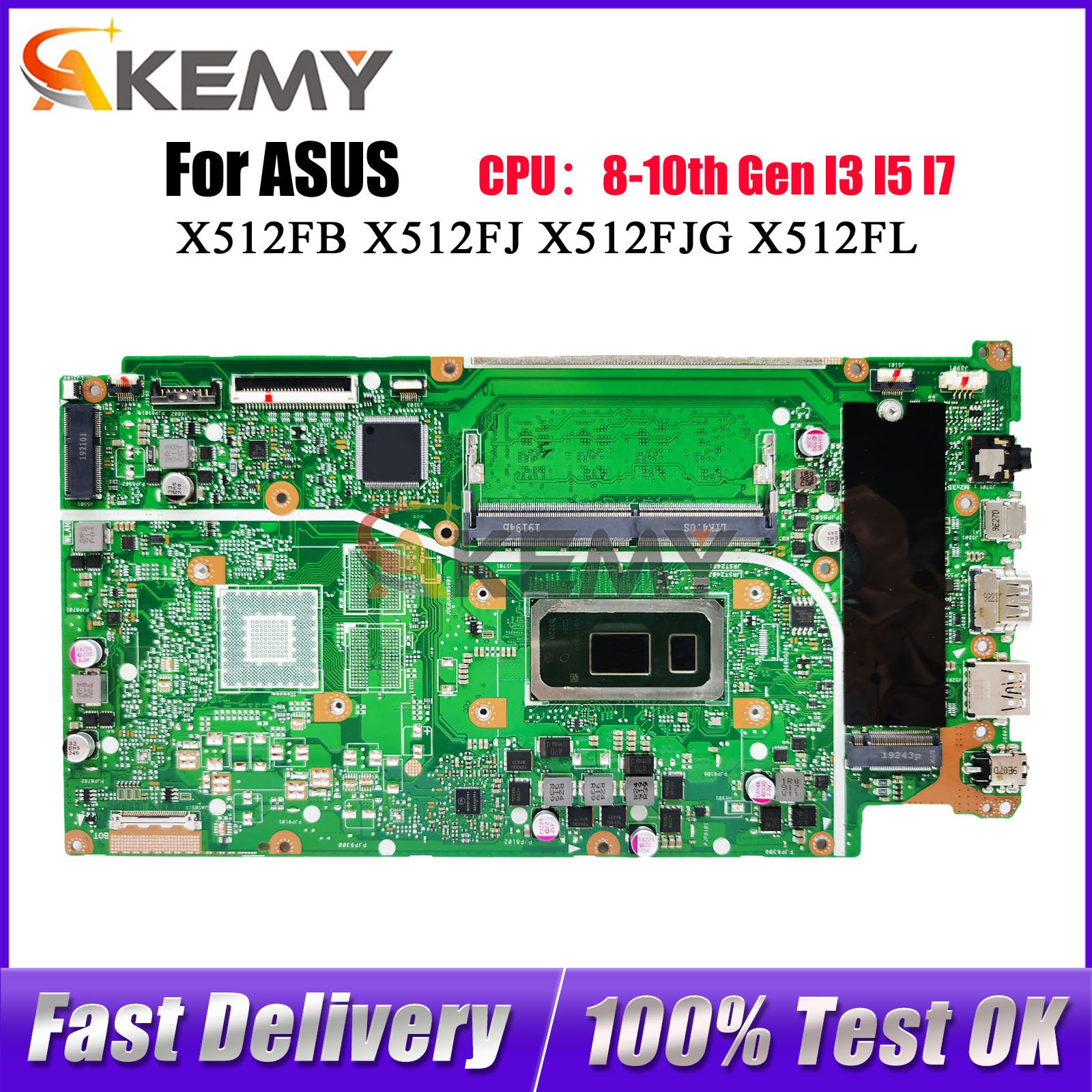 For ASUS X512FB K512F X512FF X512FJ X512F Mainboard 5405U CPU X512FA Motherboard