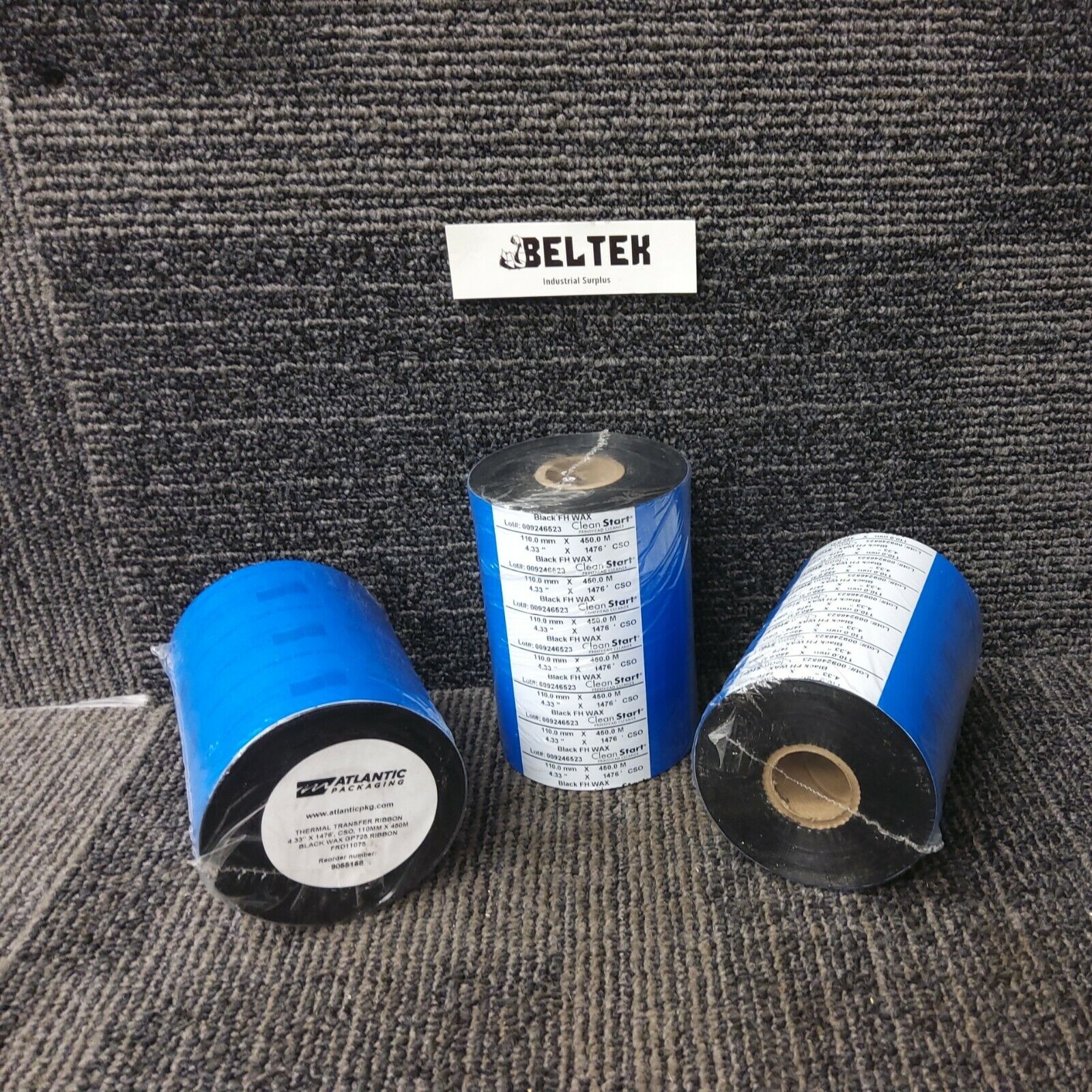 Atlantic Packaging  Thermal Transfer Ribbon 4.33'' x 1476' 3 Rolls