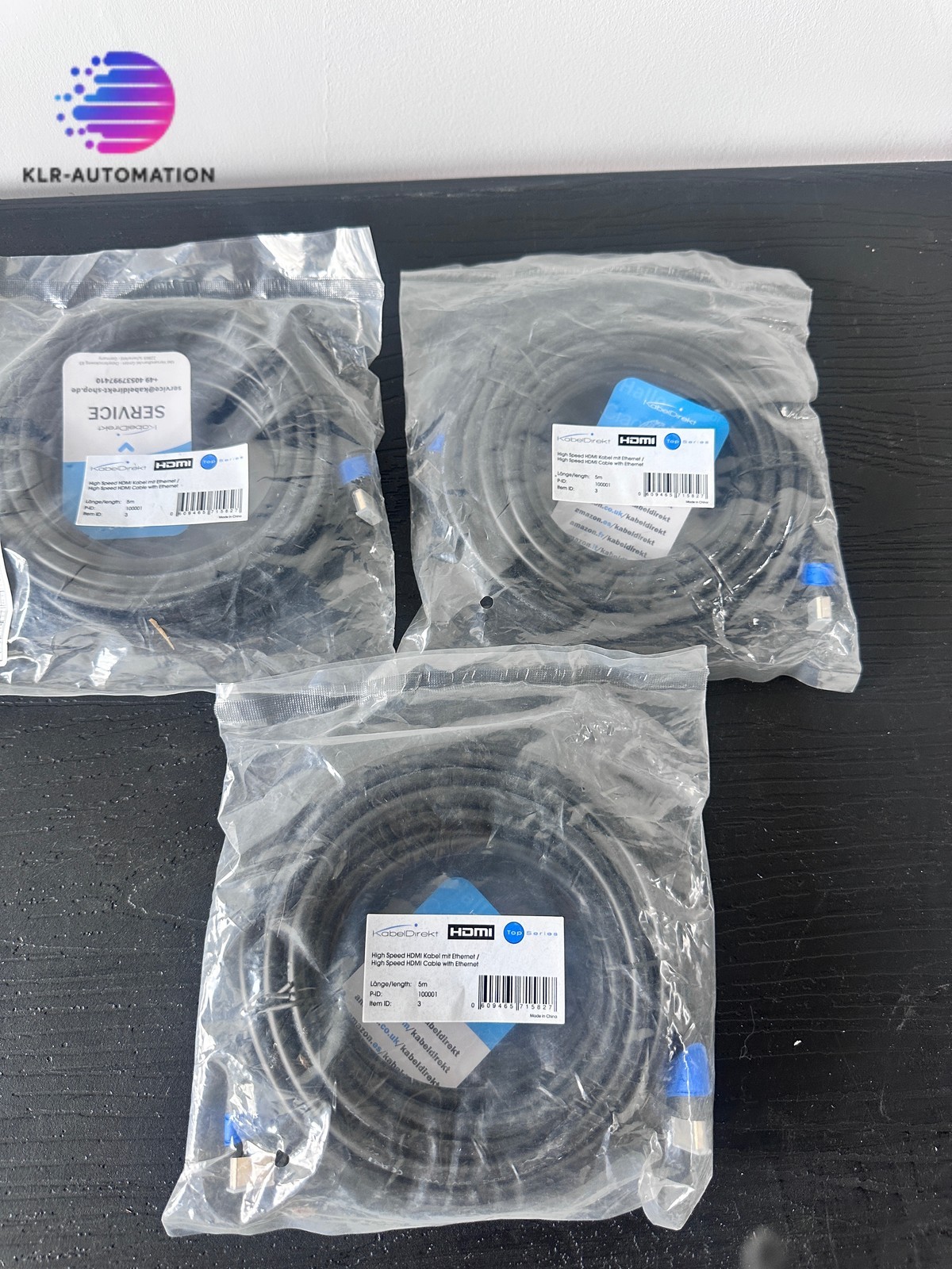 KabelDirekt 100001 High Speed HDMI Cable with Ethernet 5m x3pc