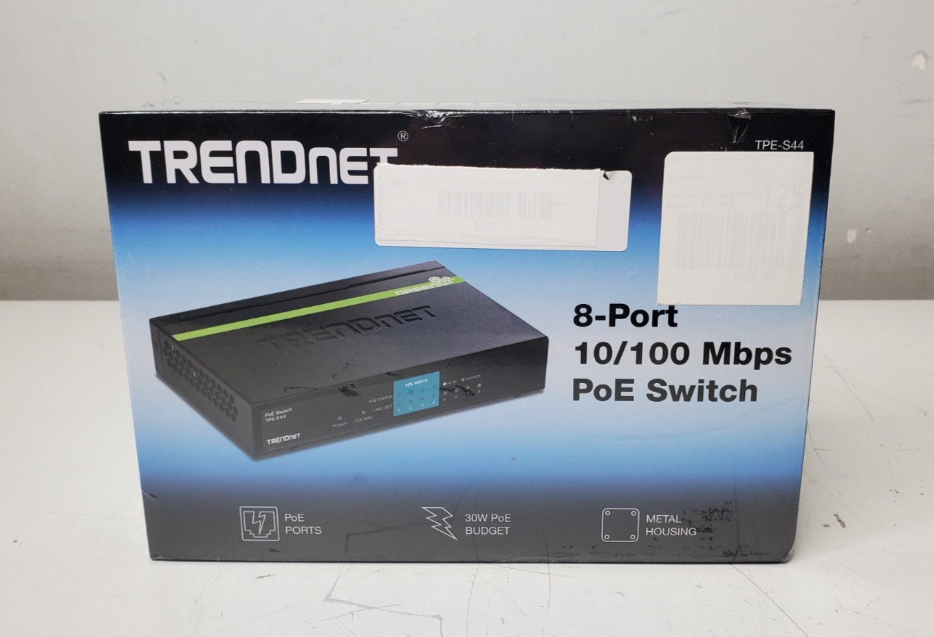 New/Sealed TRENDnet TPE-S44/A 8-Port 10/100Mbps PoE Switch