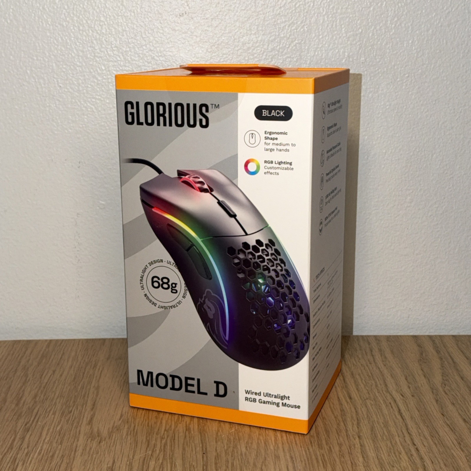Glorious Model D Wired Gaming Mouse 68g Matte Black - BRAND NEW - US Seller