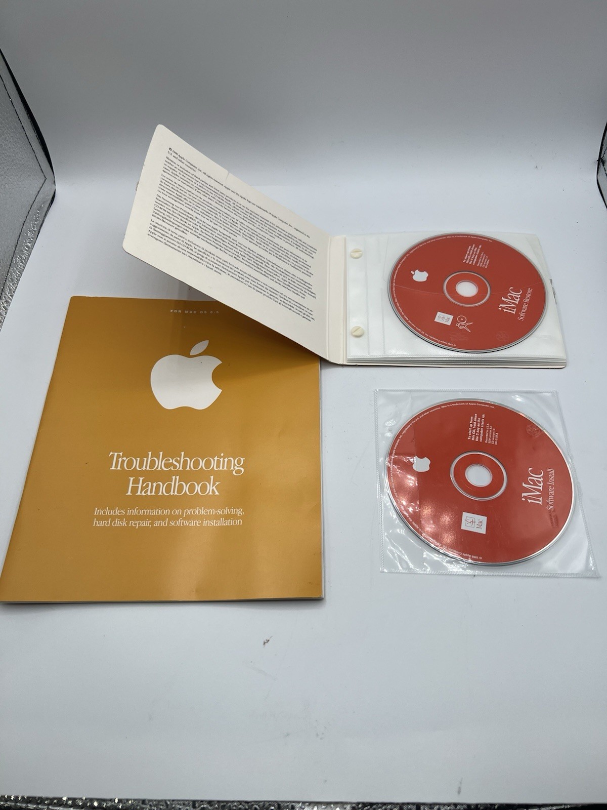 Vintage Apple iMac G3 1998 Orange Install Restore Bonus Rare 7-CD Booklet Set