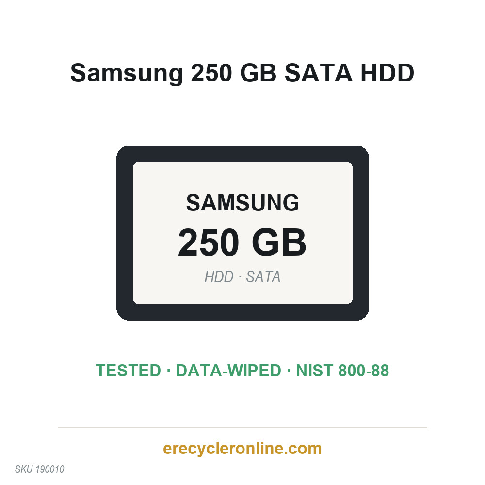 Samsung 250GB SATA HDD HM250JI - Tested, Wiped