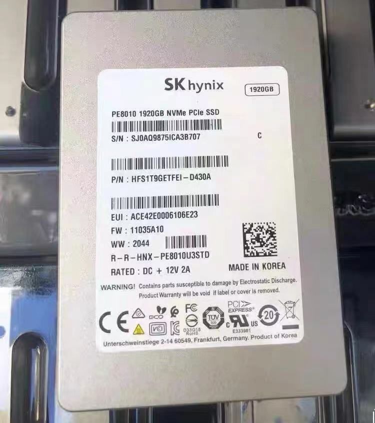 PE8010U3STD hynix PE8010 11035A10 Solid PCIe SK 1.92TB NVME SSD Drive STD State