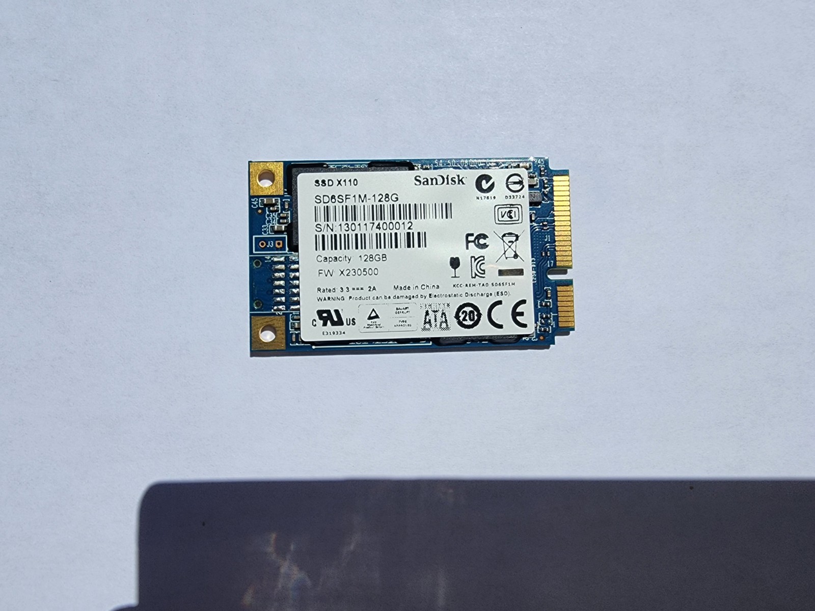 SanDisk X110 128GB mSATA SSD Solid State Drive SD6SF1M-128G