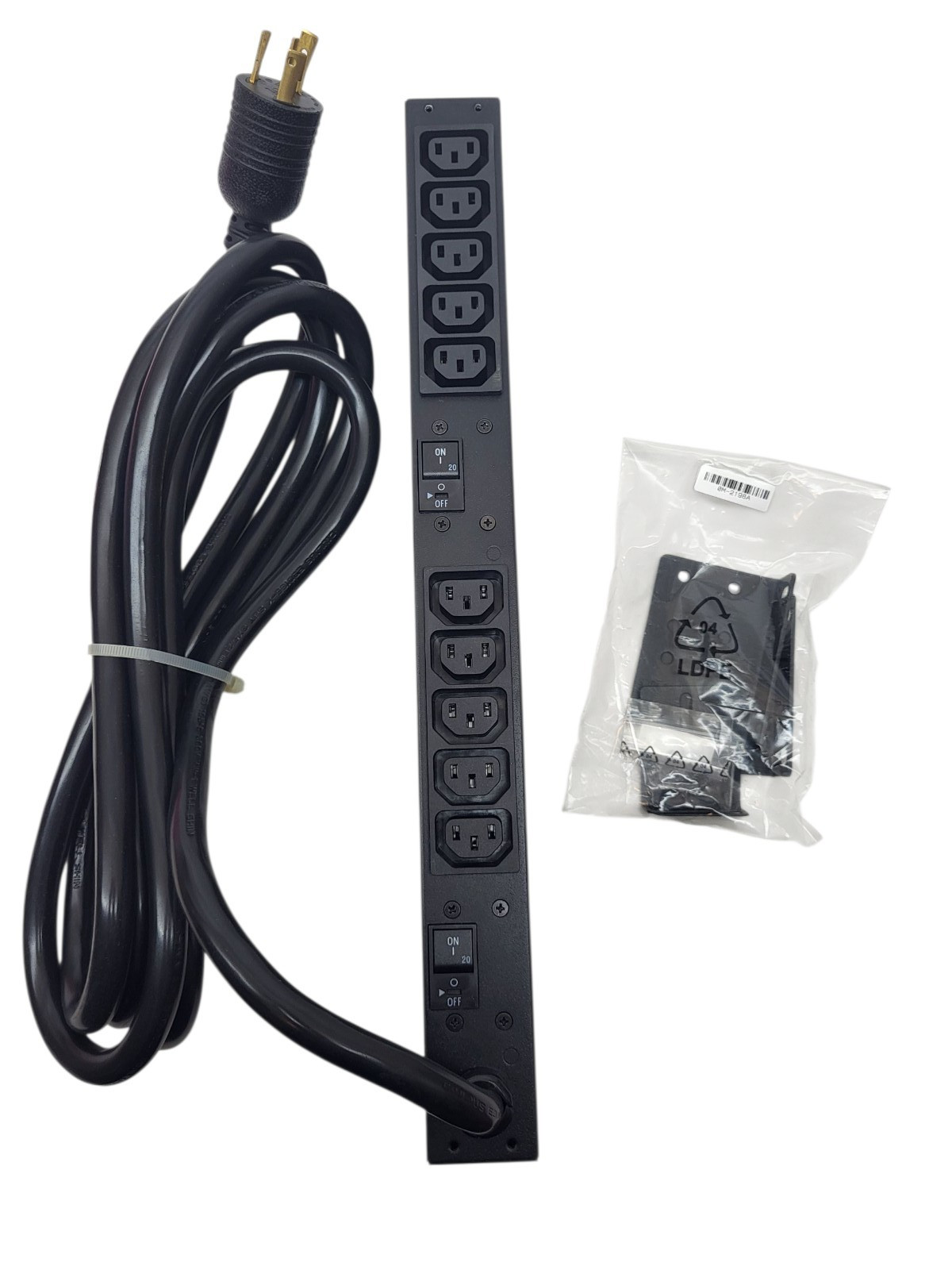 APC Rack PDU, Basic 200V-230V/30A, (10) Outlets, 1U Horizontal Rackmount NOS