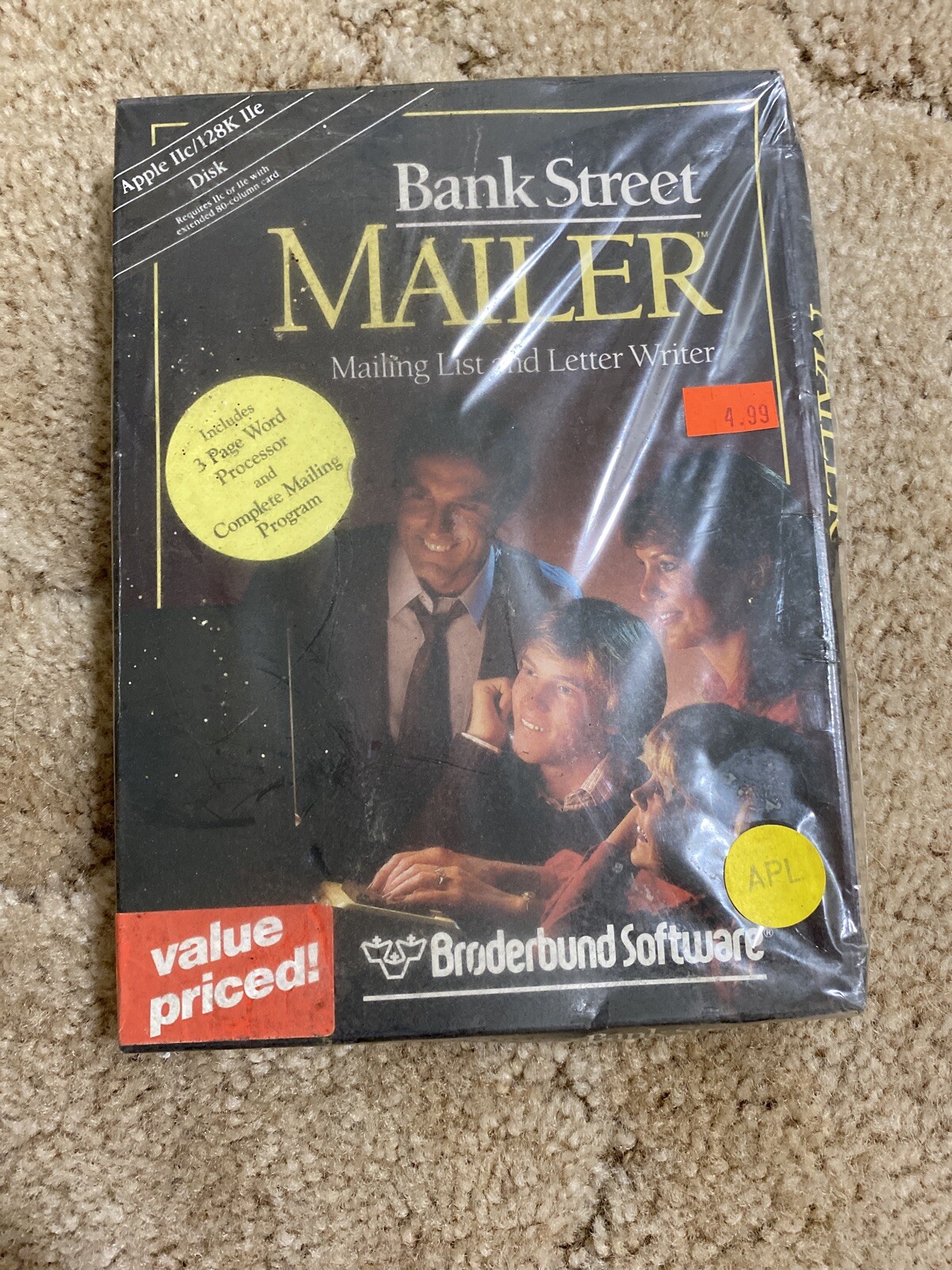 Vintage 1986 Broderbund Software Bank Street Mailer For Apple II Rare Sealed