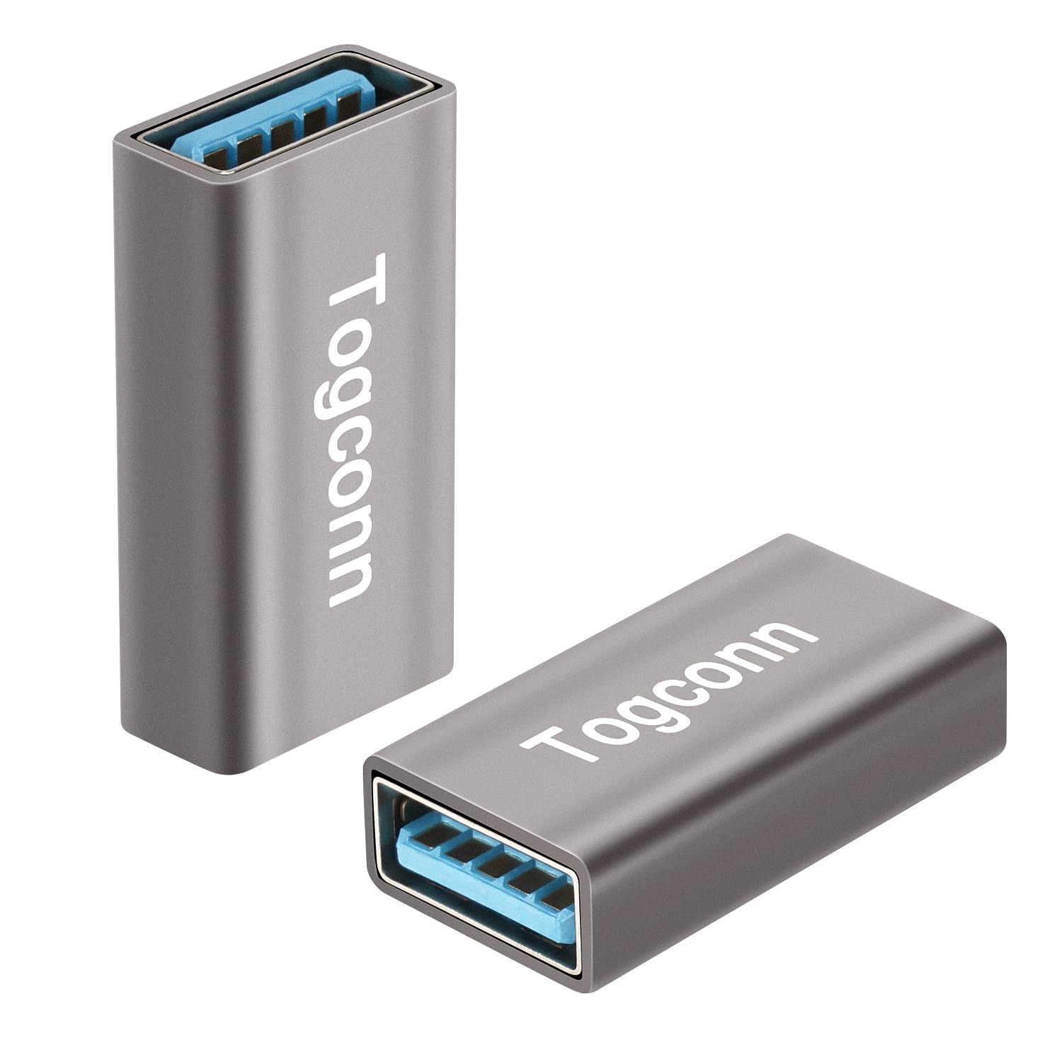 USB Coupler 2 Pack, Aluminum Shell USB 3.0 Type-A Female to Female Extension