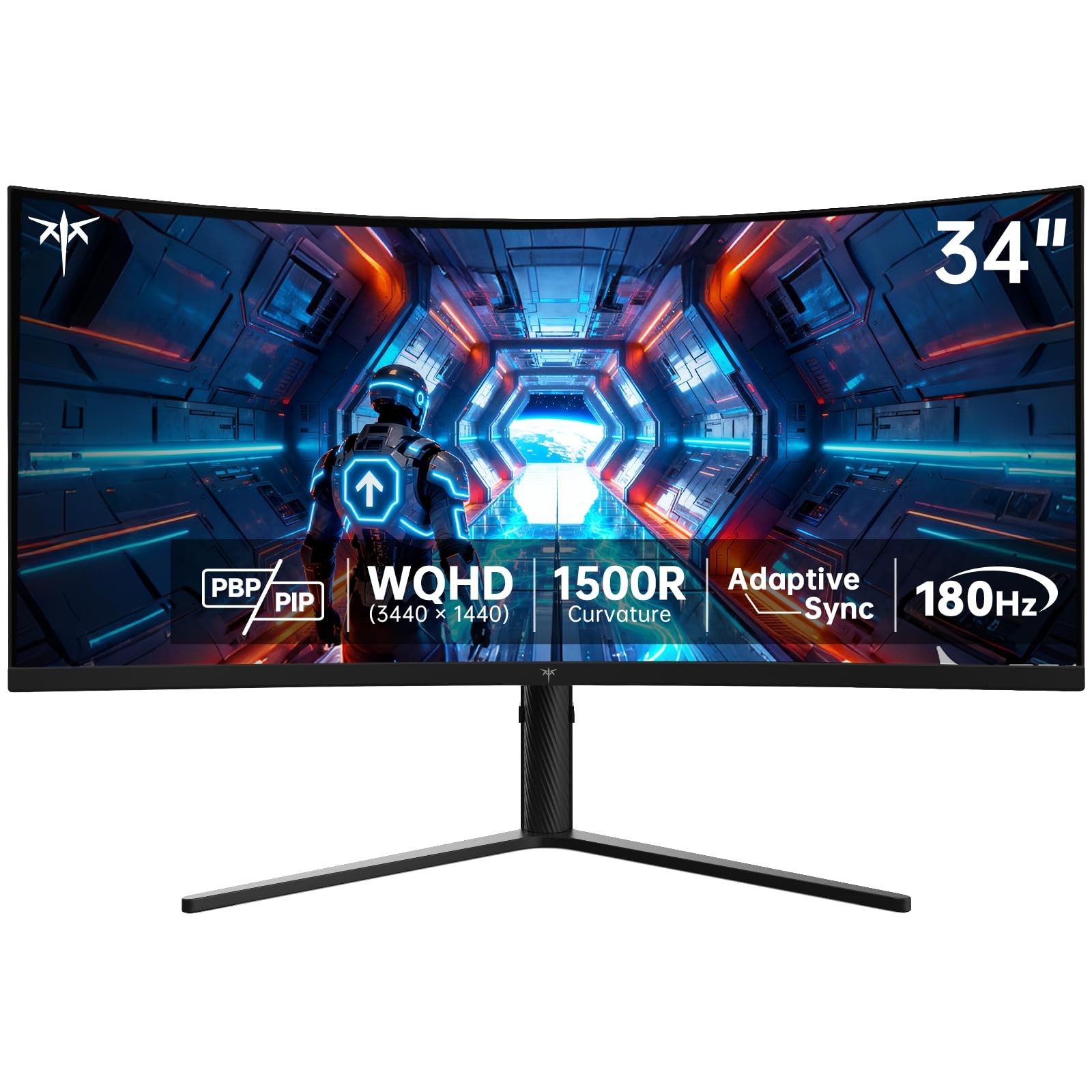 34 Inch Ultrawide Curved Gaming Monitor, 3440x1440 UWQHD 180Hz, H34S5