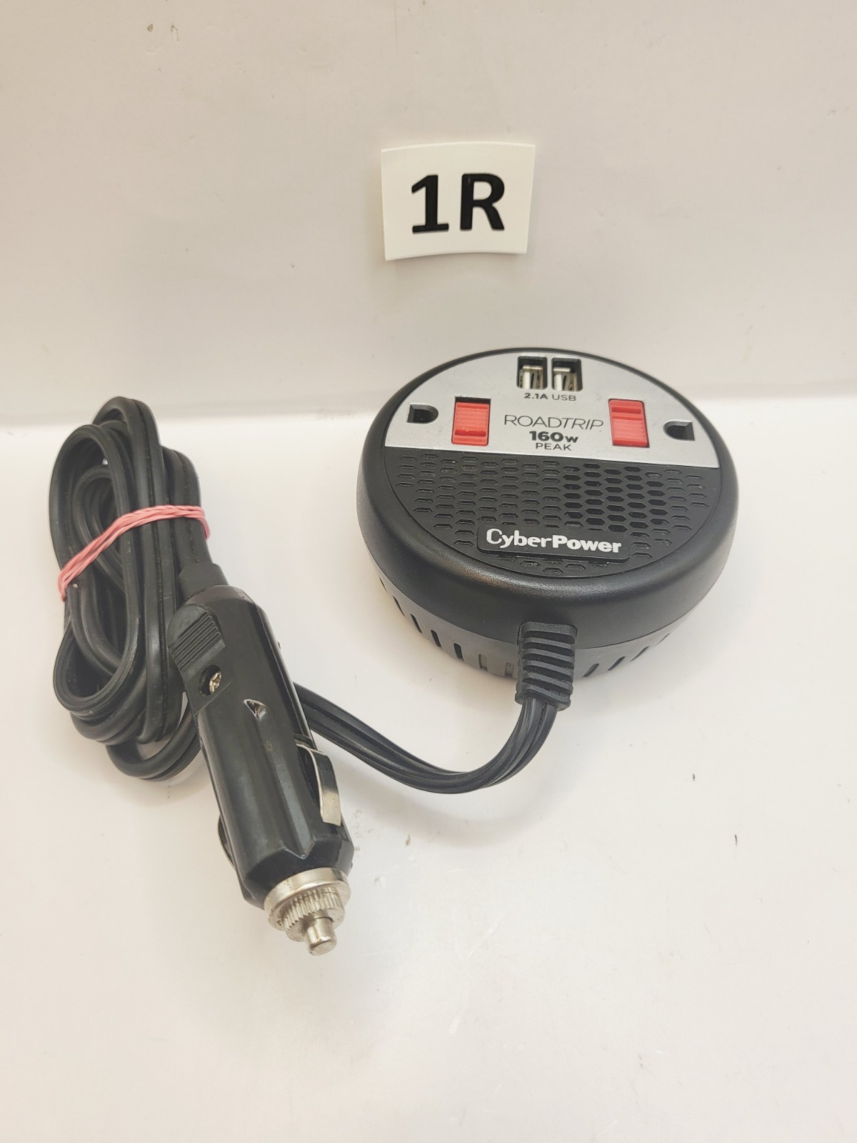 CyberPower CPS160PPB2U - 160W Black/Red Power Inverter with 2 AC Outlets.