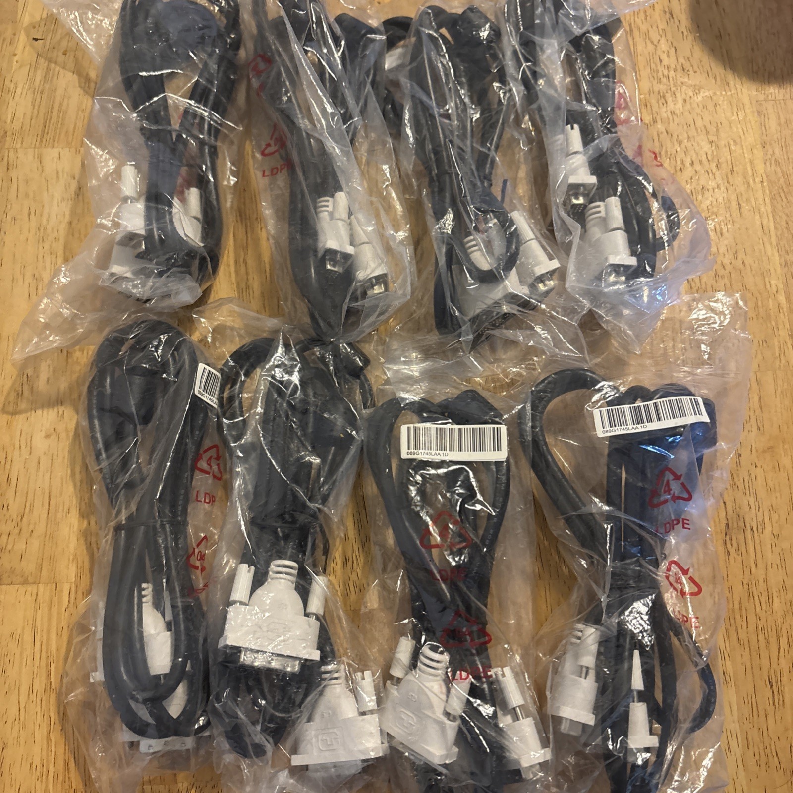 8x Hotron Dell 6ft DVI-D Cable Single Link 18-Pin Digital Monitor Cord OEM Lot