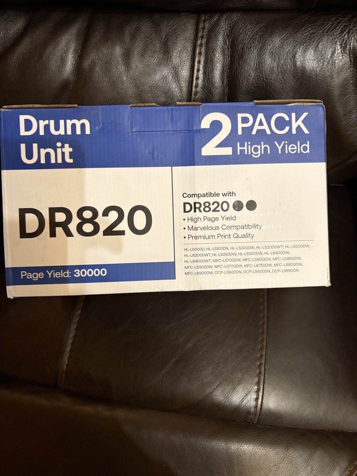 2PACK DR820 Drum Unit for Brother HL-L6200D HL-L6300DW MFC-L5800DW MFC-L6700DW..