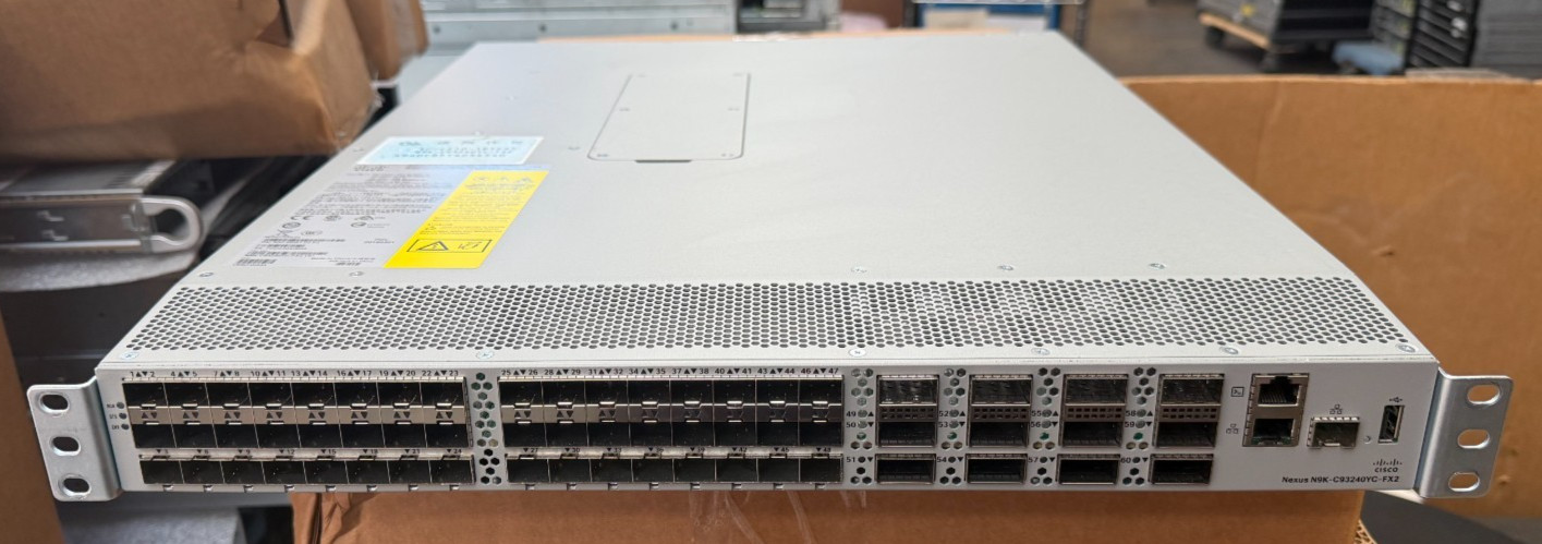 Cisco Nexus N9K-C93240YC-FX2 48x SFP28 12x QSFP28 9300 FX2 PI Saf-D-Grid AC/DC