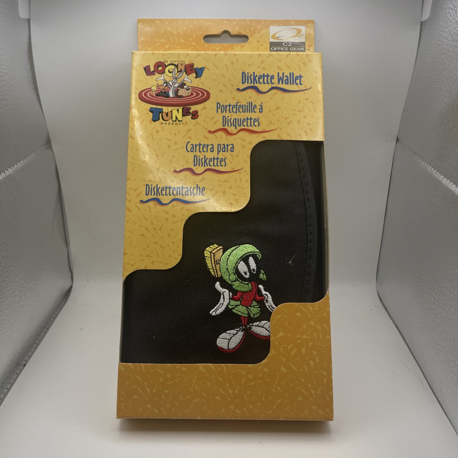 Vintage 1995 Looney Tunes Marvin the Martian 3.5 Floppy Diskette Wallet Fellowes