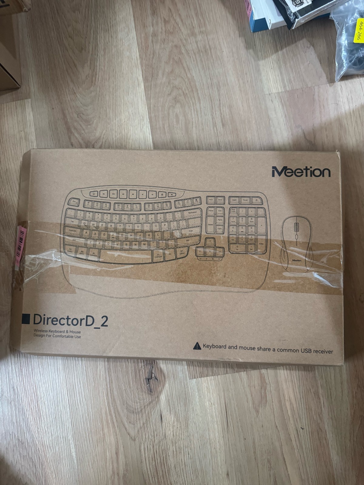 Meetion Director-C-2 Wireless Ergo Keyboard Mouse Black Open Box