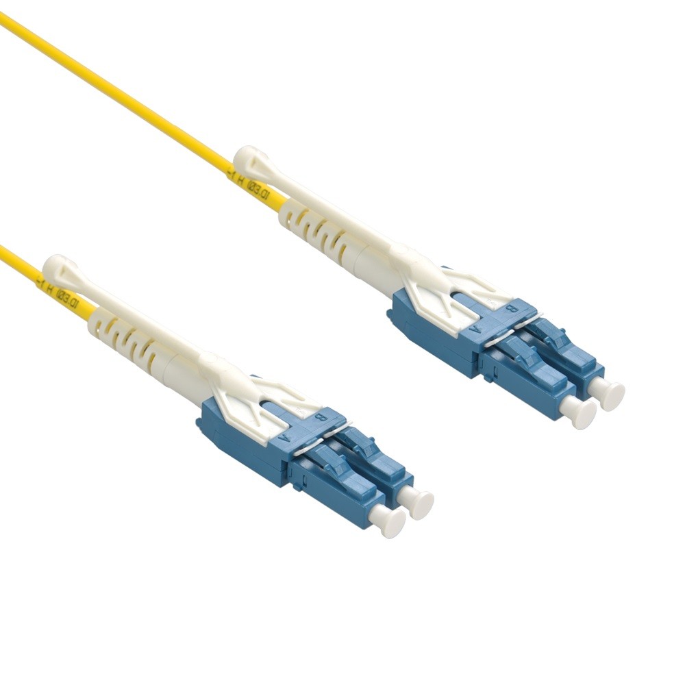 10 Pack of 2m Uniboot LC/UPC LC/UPC Singlemode Duplex OFNR Fiber Optic Patch Cab