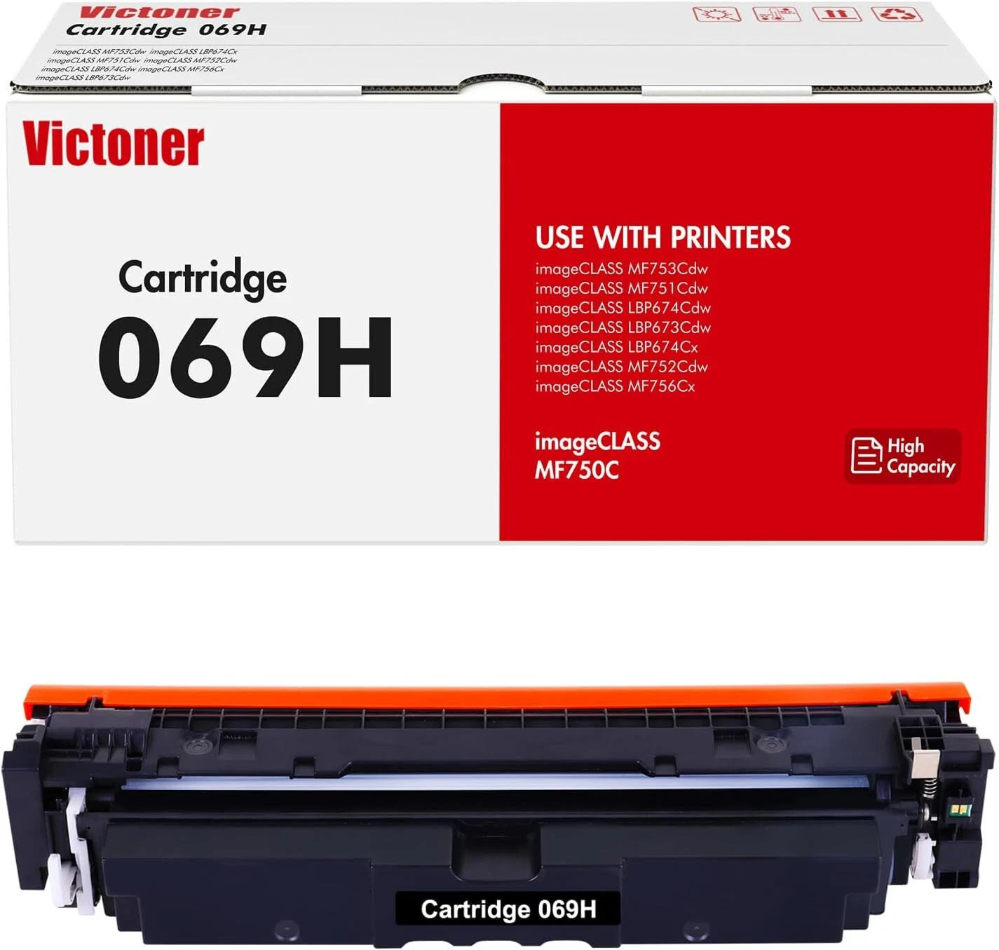 069H Toner Cartridge 1-Pk for Canon imageCLASS MF753Cdw MF751Cdw LBP674Cdw, F03